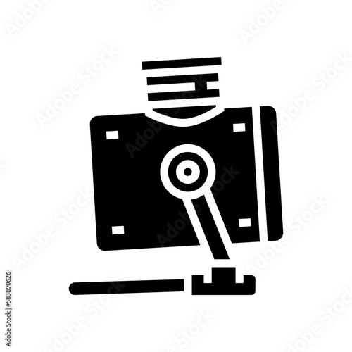 indoor space heater garage tool glyph icon vector illustration
