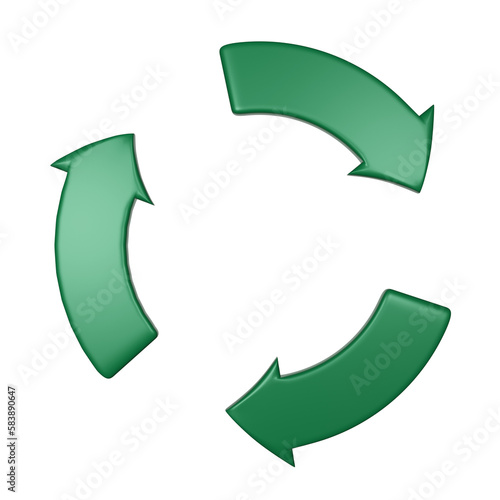 Recycle arrows 3D illustration