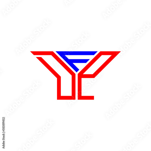 DFP letter logo creative design with vector graphic, DFP simple and modern logo.