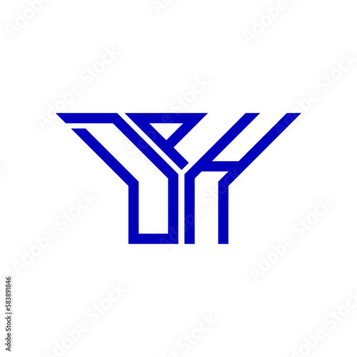 DPH letter logo creative design with vector graphic, DPH simple and modern logo.