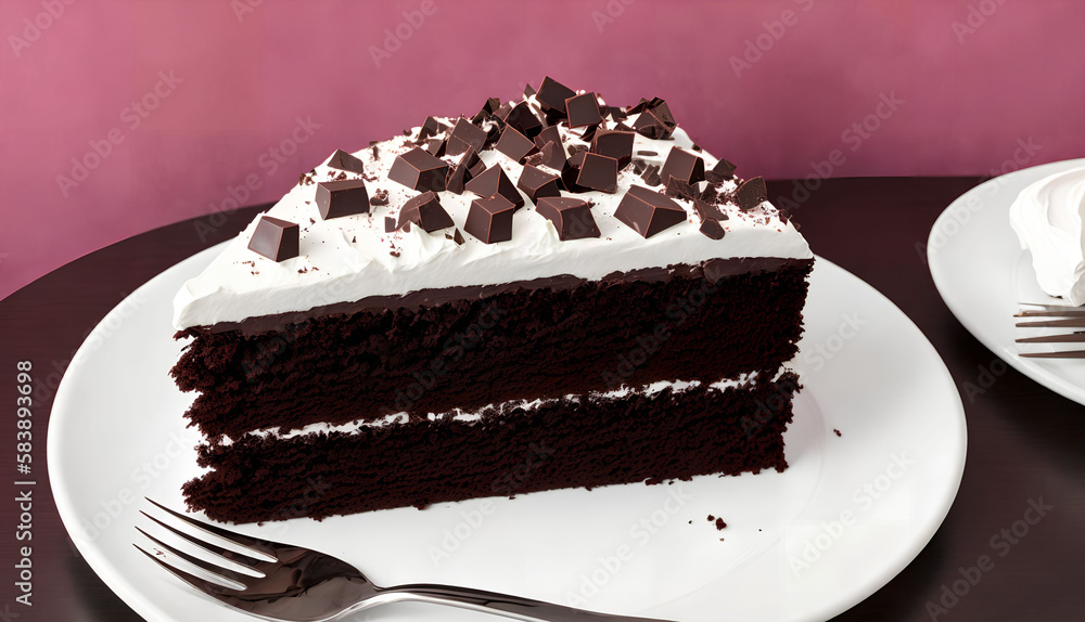 piece of Chocolate delicious cake, generative art by A.I. piece of Chocolate delicious cake, generative art by A.I.