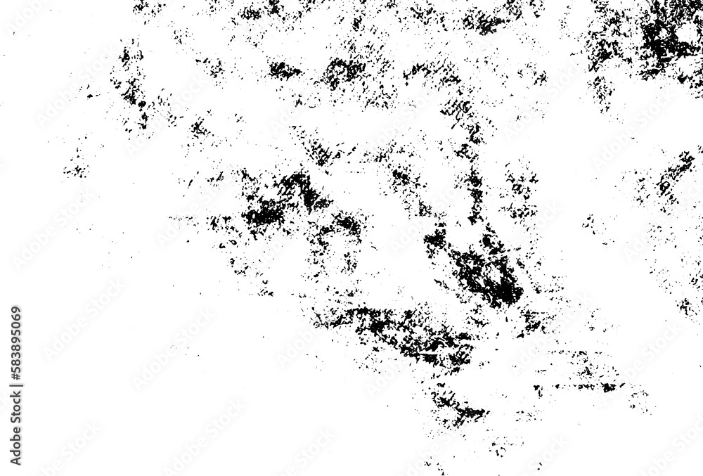 Obraz premium Distressed overlay texture of rusted peeled metal. Abstract grunge halftone illustration on transparent background.
