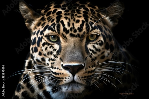 portrait of a leopard, generative AI