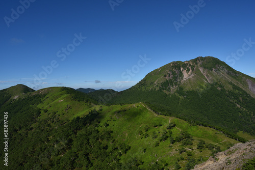 Fototapeta Naklejka Na Ścianę i Meble -  Mountain climbing in summer season