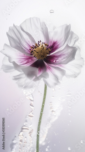 Transparent and Fresh Blooms: A Masterpiece of Creative Photography - Generative Ai photo