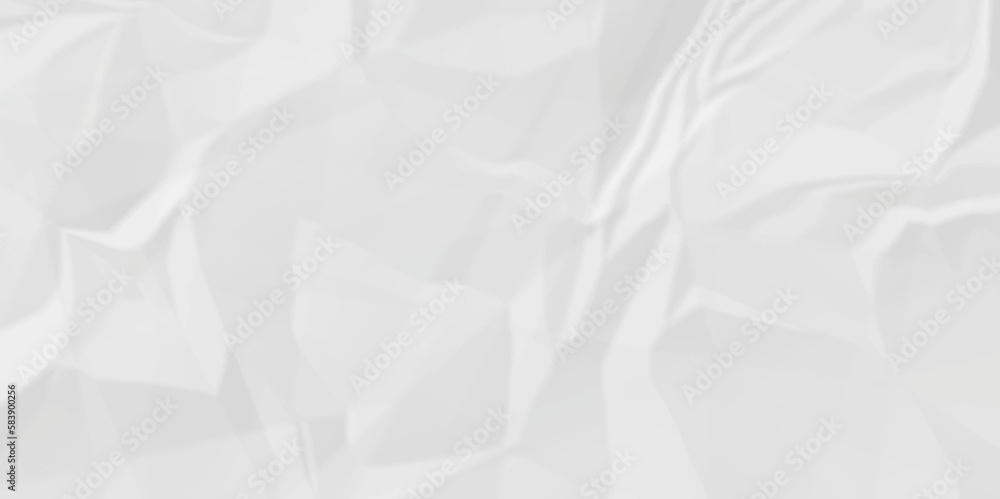 Fototapeta premium white facbric paper backdrop crumpled texture. dark black textured crumpled black paper background. panorama white paper texture background, crumpled pattern. 