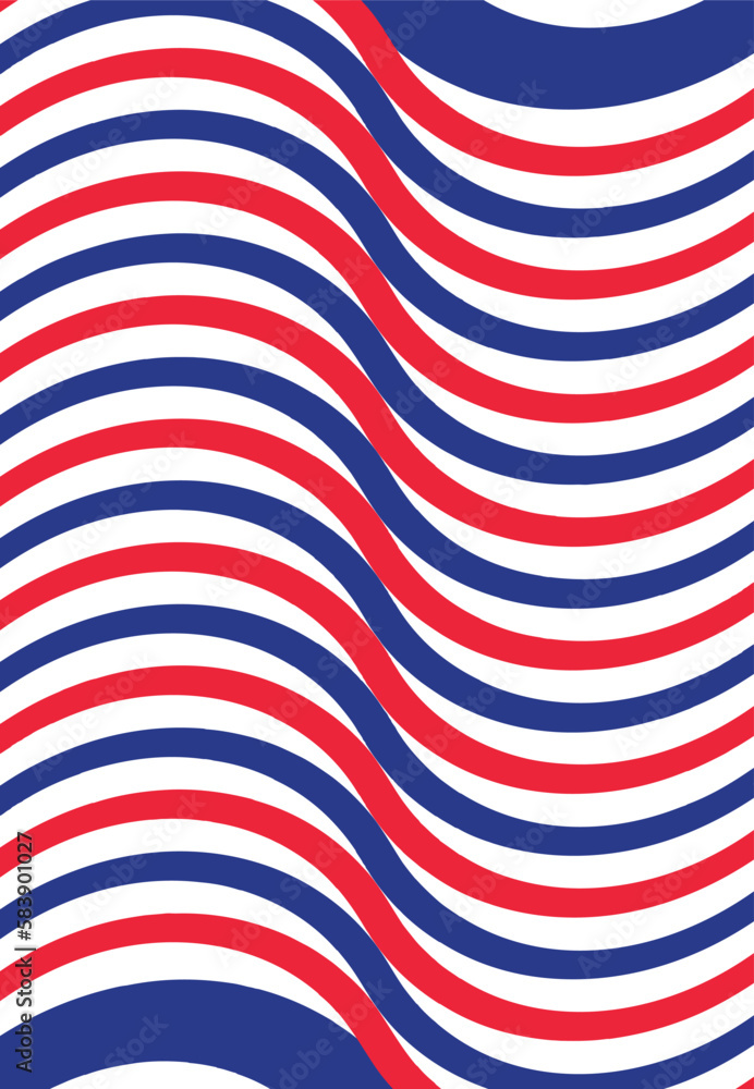France flag smooth wave color blue white red template lines vector illustration France flag smooth wave color blue white red template lines vector illustration