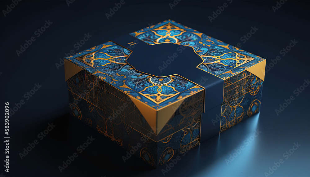 Obraz premium Gift box with elegant design placed on top of a table