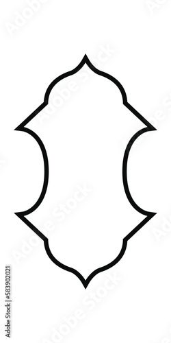 Islamic Vintage Frame. Islamic style border and frame design template vector element. Suitable for the design elements of Ramadan posters, Eid Mubarak greeting cards, and copy space for Islamic quote