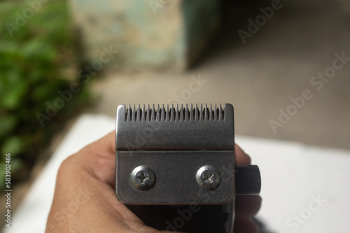 Close-up image of a shaver