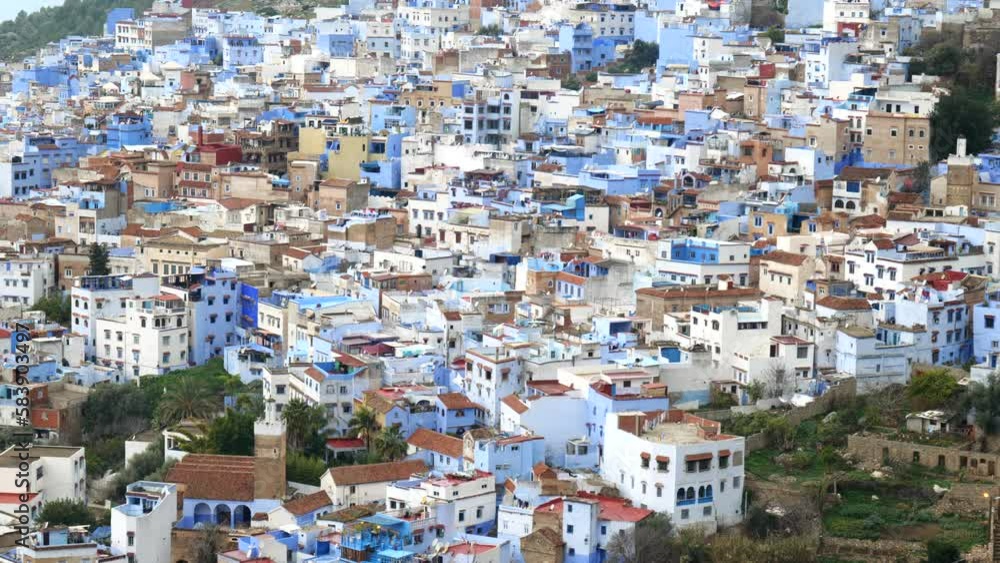 Overview cityscape moroccan city small rural town Exotic travel Overview cityscape moroccan city small rural town Exotic travel