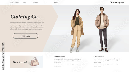 Web Landing Page of a Minimalistic Clothing Company