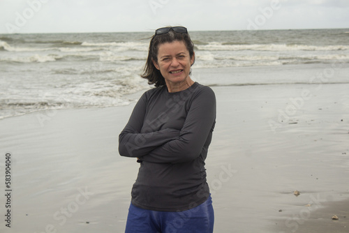 Portrait of a woman on the Brazilian beach