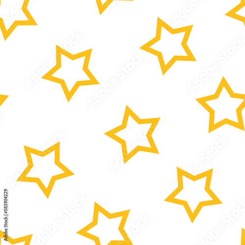 Seamless pattern with yellow stars