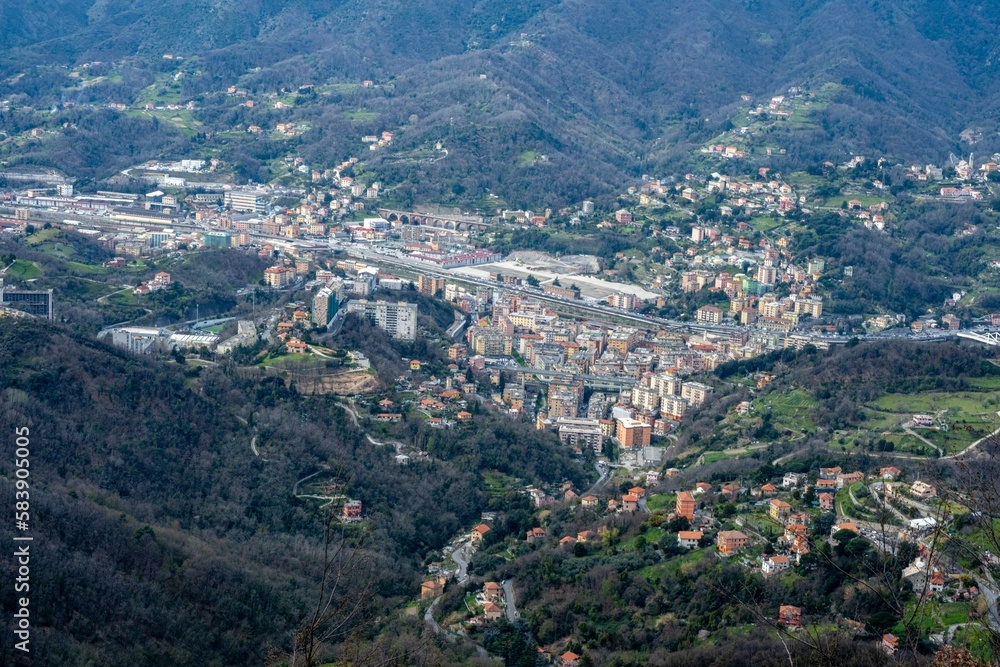 City of genoa, City in between hill and sea