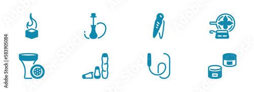 Simple vector icon on a theme hookah