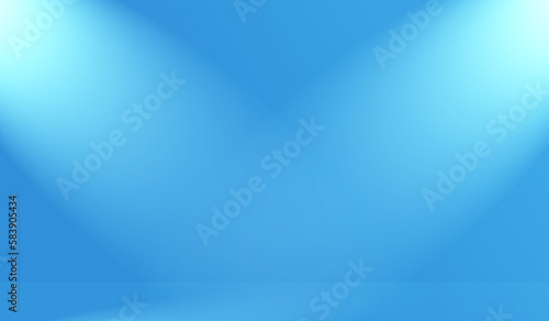 Abstract Luxury gradient Blue background. Smooth Dark blue with Black vignette Studio Banner.