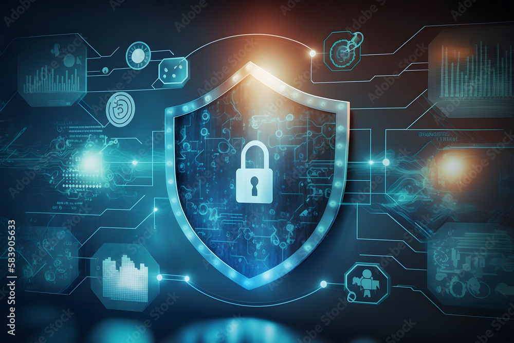 Padlock With Keyhole icon in personal data security Illustrates cyber