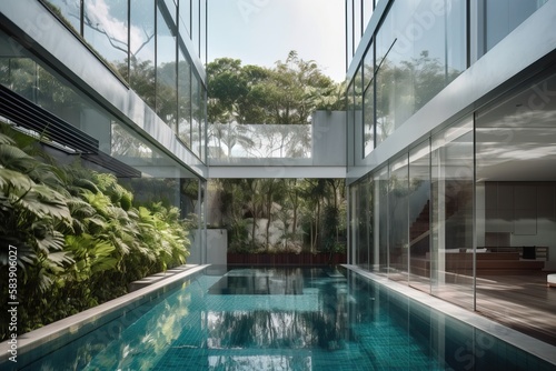 Stunning modern glass house...