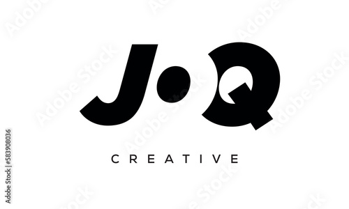 JOQ letters negative space logo design. creative typography monogram vector 