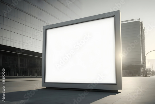 Large blank outdoor billboard template with white copy space. mockup