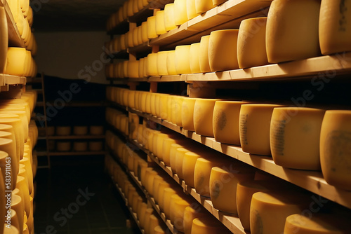 heads of cheese lie on racks in the basement, generative AI tools