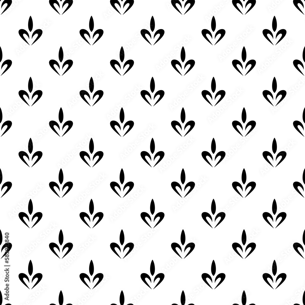 black and white pattern on white background ornament decoration bed sheet design mobile cover printing vector illustration