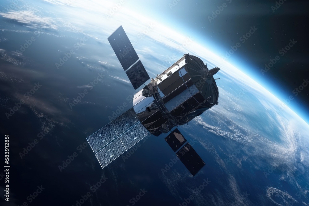 satellite in space - Created with generative ai satellite in space - Created with generative ai