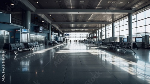 Empty Airport - Created with Generative ai  © Rieth