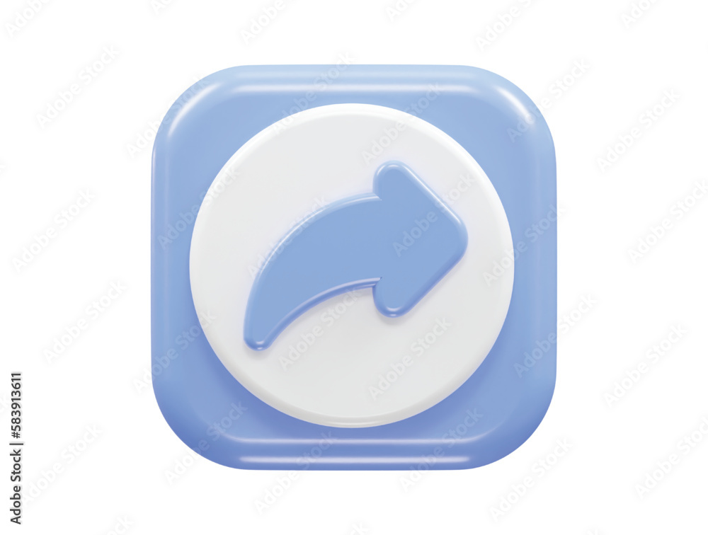 Share icon 3d rendering vector illustration element Share icon 3d rendering vector illustration element