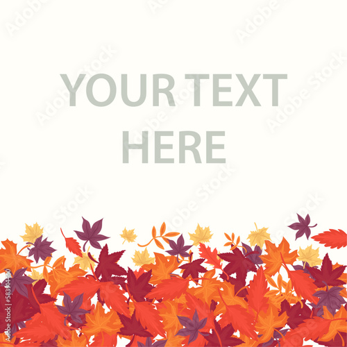 autumn leaves colorful background vector design	