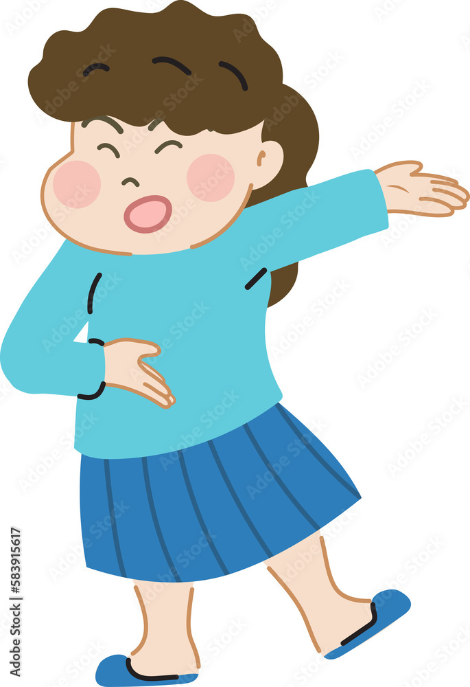 Happy cute kid pointing cartoon character doodle hand drawn design for decoration. Happy cute kid pointing cartoon character doodle hand drawn design for decoration.