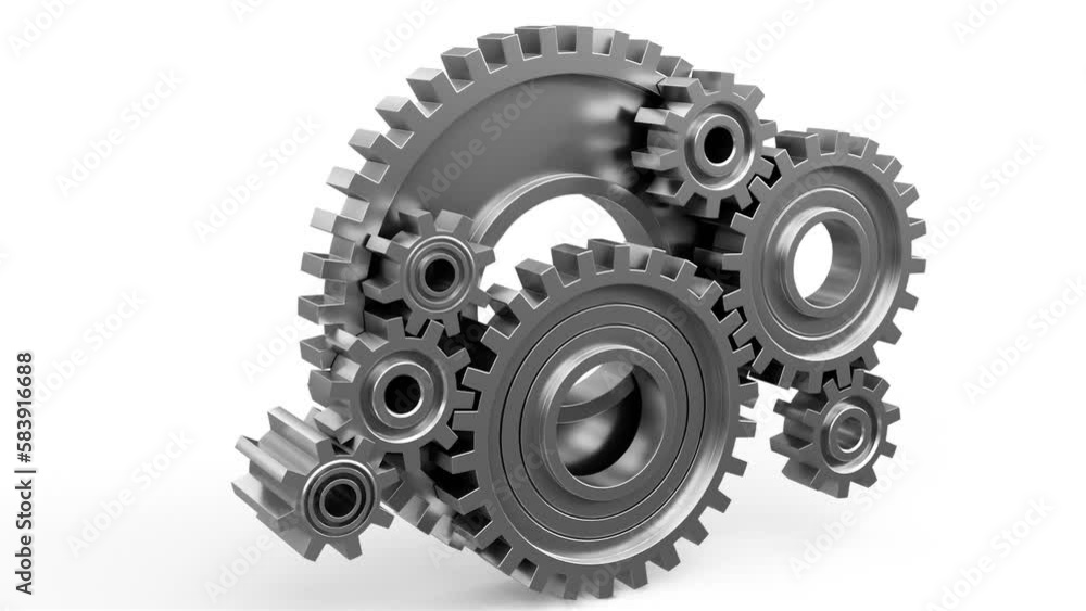 Industrial video background with gears. 3d animation. Industrial video background with gears. 3d animation.