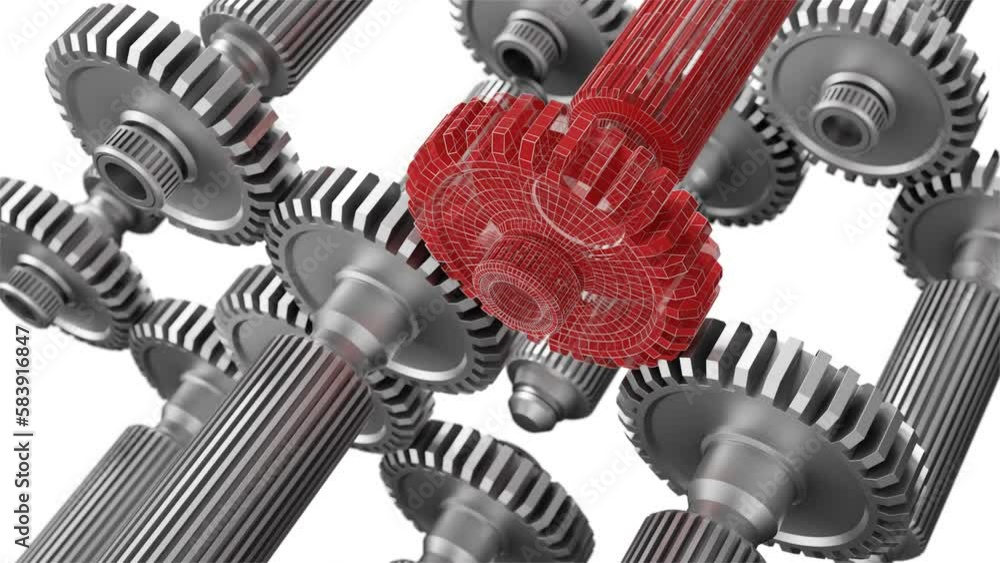 Industrial video background with gears. 3d animation. Industrial video background with gears. 3d animation.