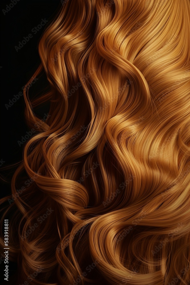 Beautiful golden hair background, created with generative AI Beautiful golden hair background, created with generative AI