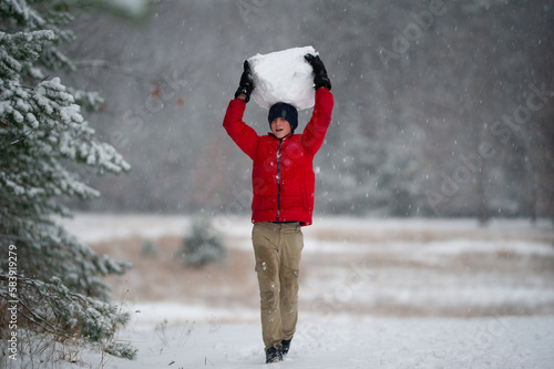 person in snow