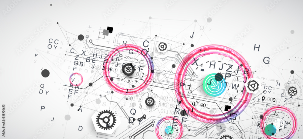 Abstract technology concept. Circuit board, color background. Abstract technology concept. Circuit board, color background.