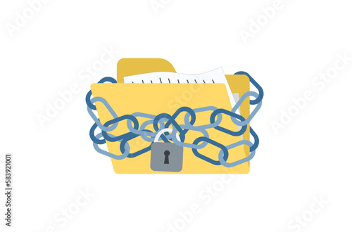 file and folder protection vector, personal data filing vector, private data protection vector, data security vector, personal information protection, file and folder is locked.