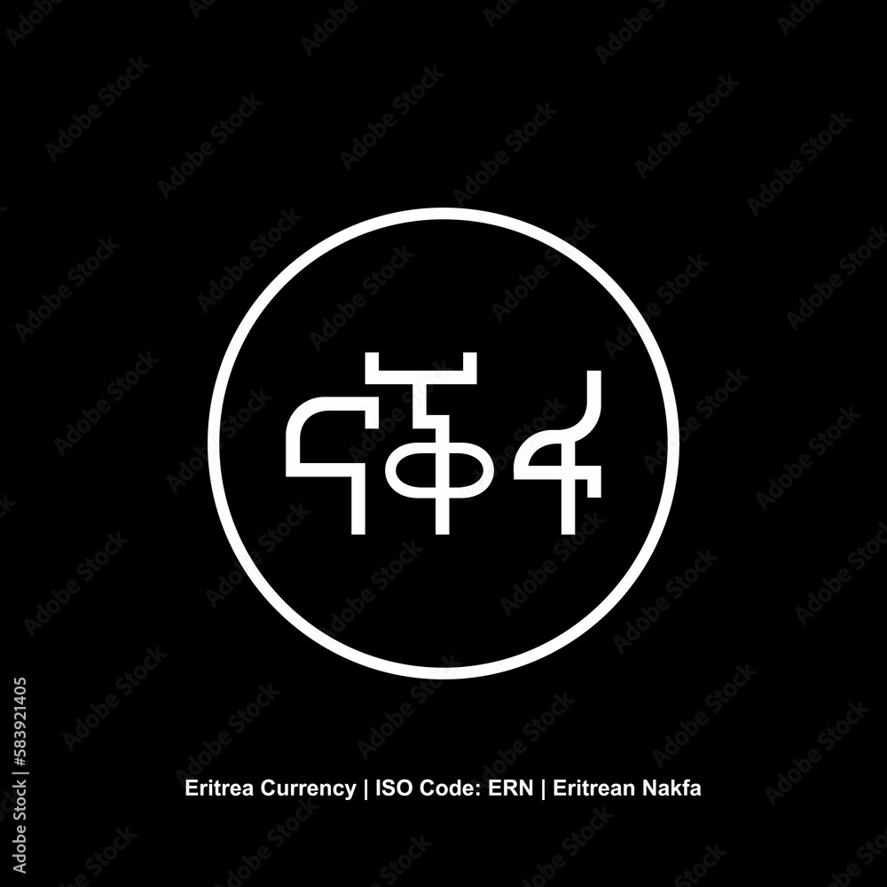 Eritrea Currency Symbol, Eritrean Nafka Icon, ERN Sign. Vector Illustration Eritrea Currency Symbol, Eritrean Nafka Icon, ERN Sign. Vector Illustration