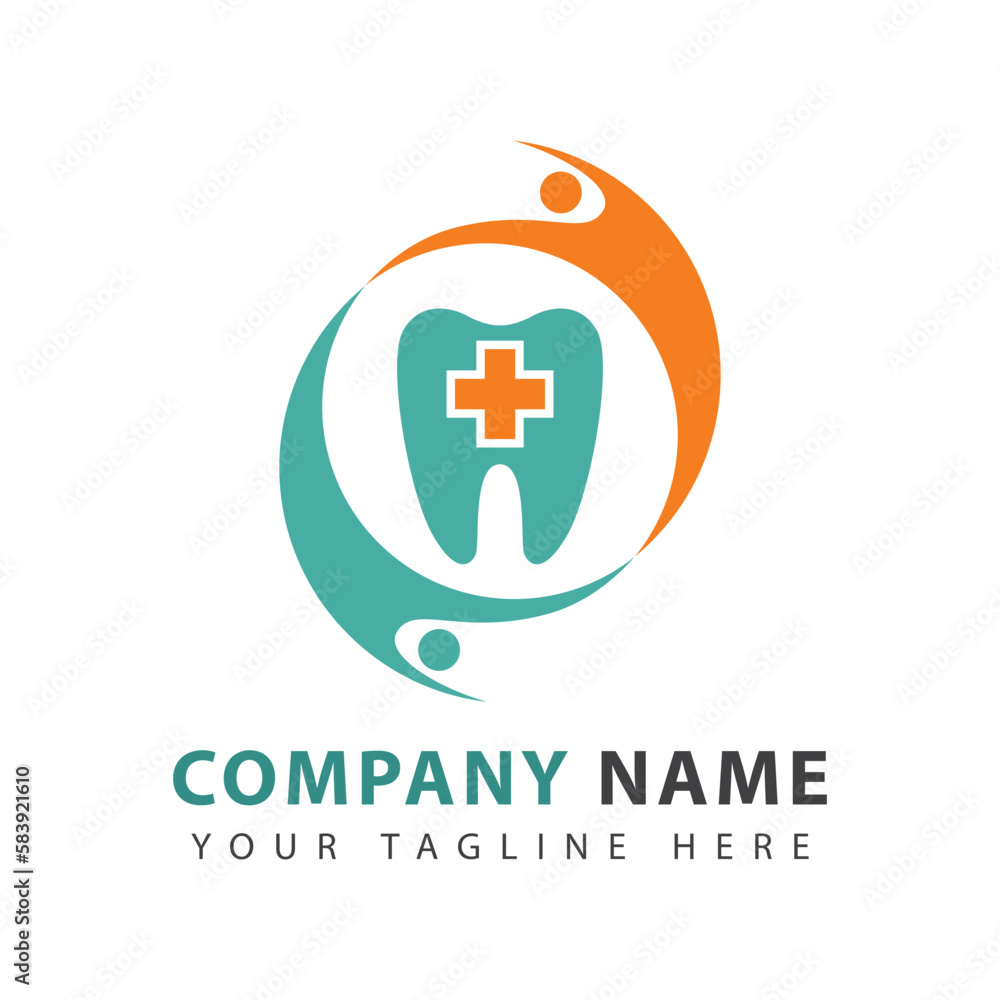 Dental health logo design. Keep your teeth clean, dental clinic vector sign