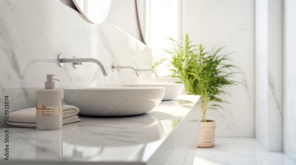 Fototapeta premium modern bathroom interior ,Generative AI.
