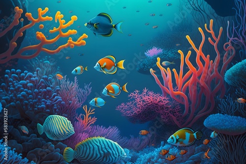 underwater environment created using AI Generative Technology