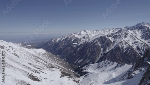 Wallpaper Mural Aerial shot of a grand snow covered mountain range Torontodigital.ca