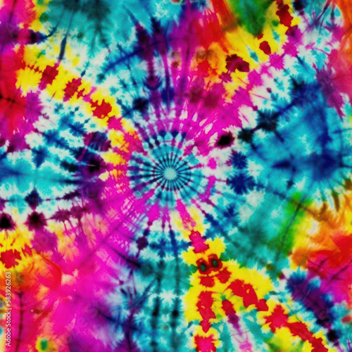 brightly colored tie-dye patterns