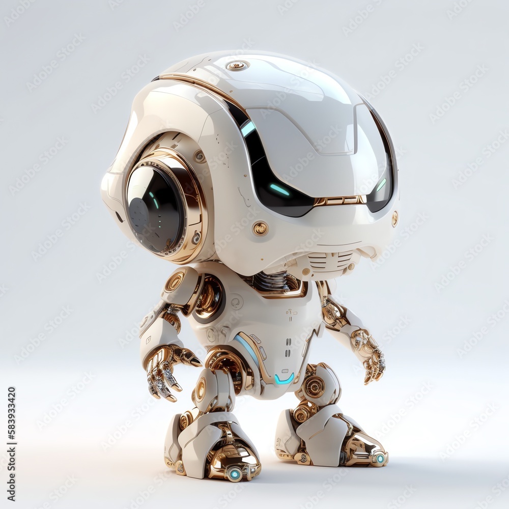 super cute fluffy future species baby robot Generative AI super cute fluffy future species baby robot Generative AI