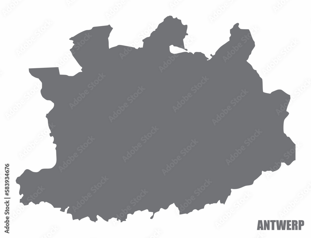 Naklejka premium Antwerp map silhouette