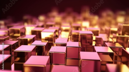 Cubes background made with generative ai