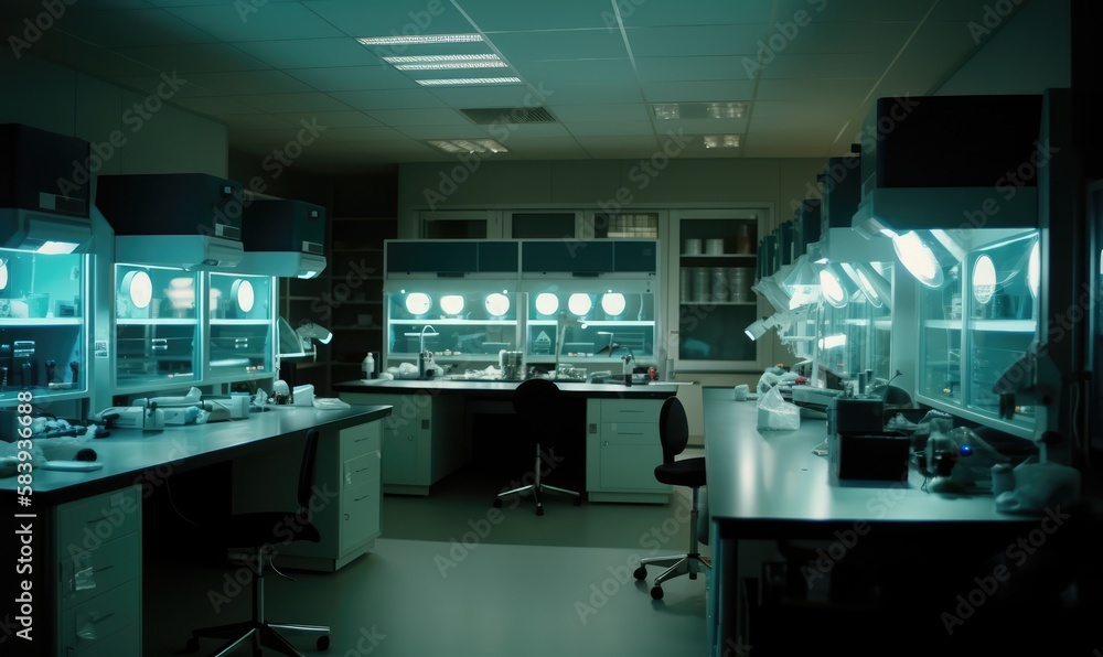 Laboratory room made with generated ai Laboratory room made with generated ai