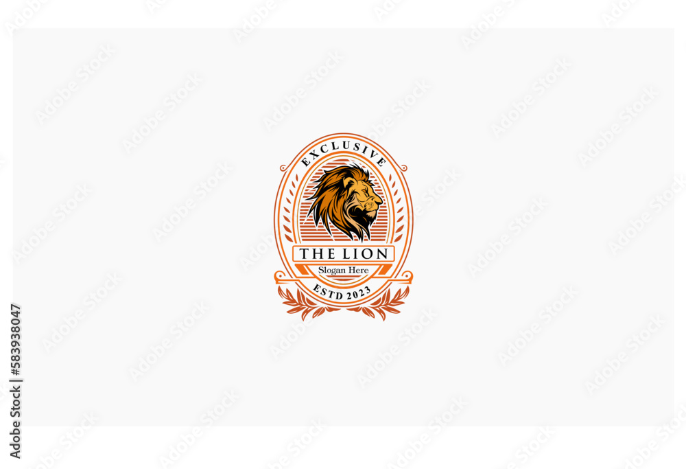 Naklejka premium lion concept creative design vector business logo