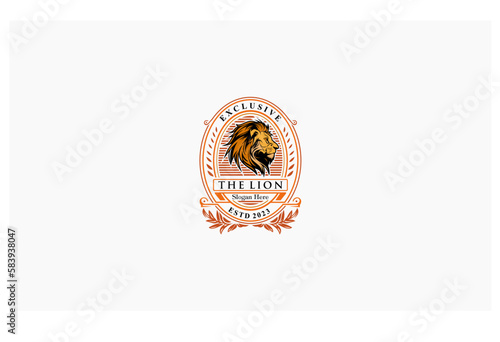 lion concept creative design vector business logo